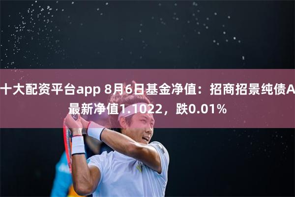 十大配资平台app 8月6日基金净值：招商招景纯债A最新净值1.1022，跌0.01%