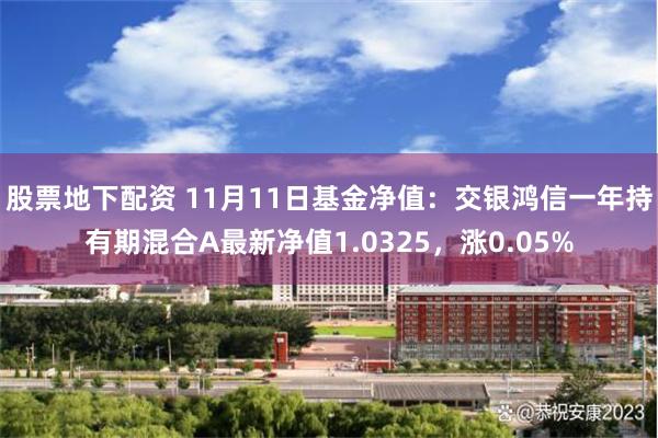 股票地下配资 11月11日基金净值：交银鸿信一年持有期混合A最新净值1.0325，涨0.05%