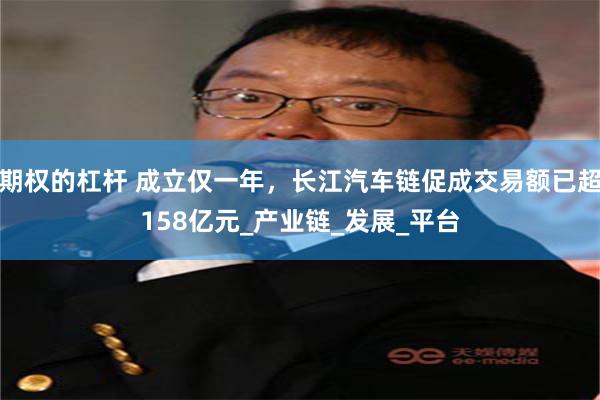 期权的杠杆 成立仅一年，长江汽车链促成交易额已超158亿元_产业链_发展_平台