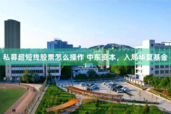 私募超短线股票怎么操作 中东资本，入局华夏基金
